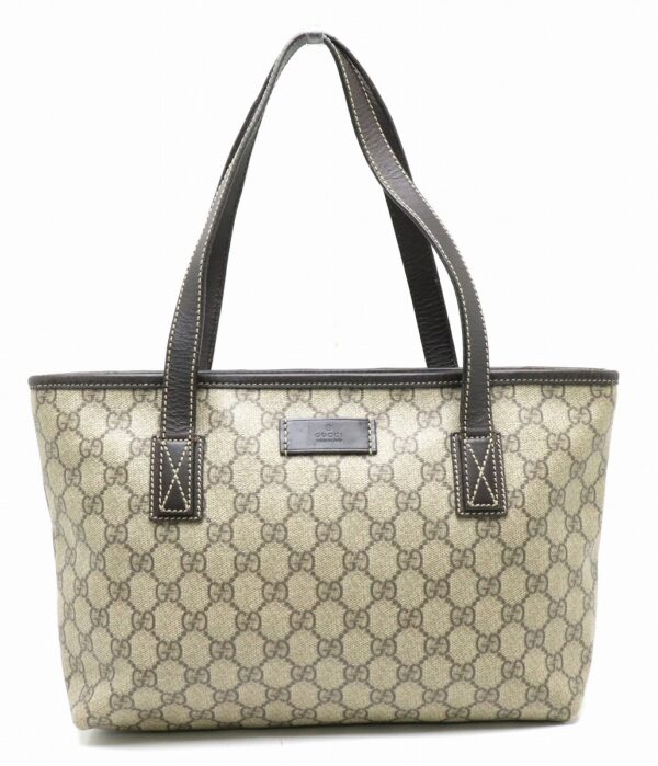 11861356 Gucci GG Supreme Tote Bag Shoulder Khaki