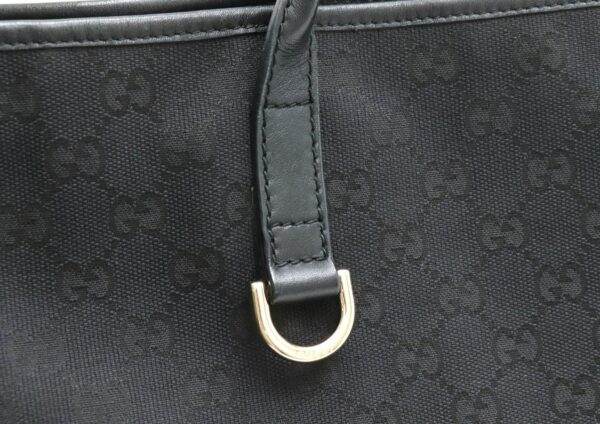 11861444 6 Gucci GG Tote Bag Shoulder Leather Black