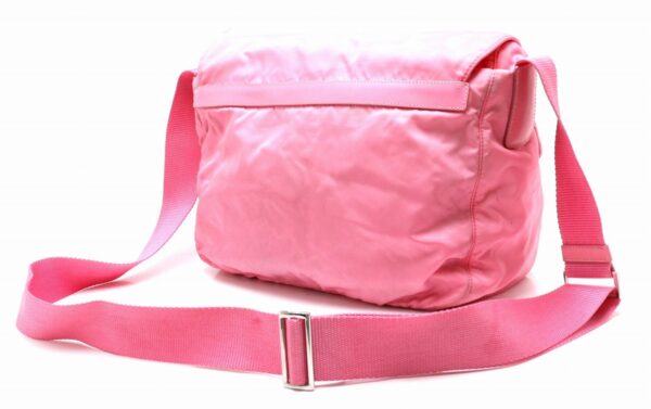 11861509 1 Prada Messenger Bag Crossbody Logo Plate Nylon Leather Pink