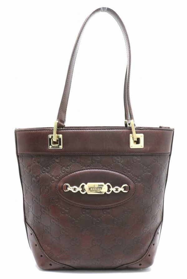 11861650 Gucci Guccisima Horsebit Leather Tote Bag Brown