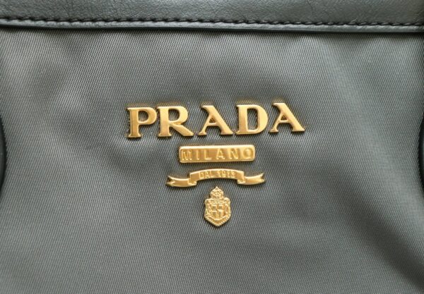 11870126 8 Prada Handbag 2WAY Crossbody Nylon Leather Ardesia Gray