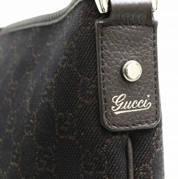 11870132 6 Gucci Abbey GG Shoulder Bag Leather Brown