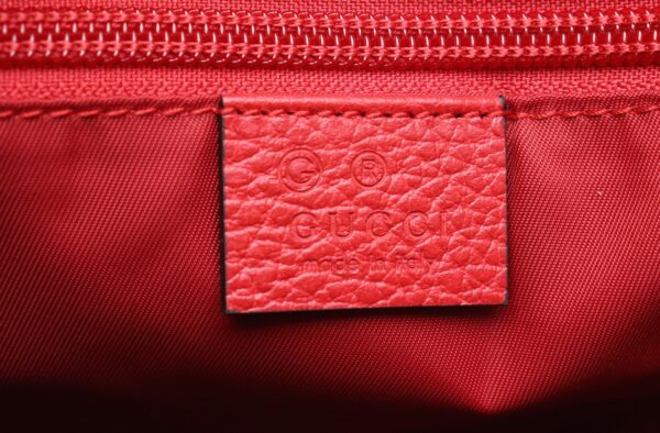 11870136 7 Gucci GG Nylon Shoulder Bag Leather Red