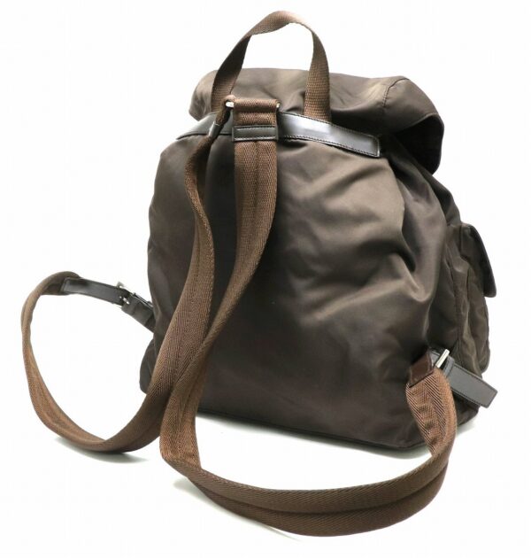 11870253 1 Prada Backpack Rucksack Nylon Leather Brown