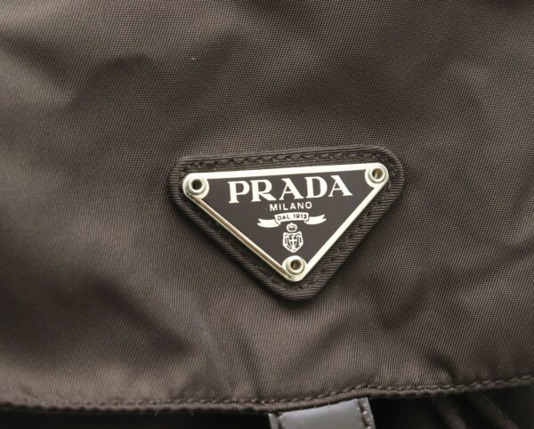 11870253 7 Prada Backpack Rucksack Nylon Leather Brown