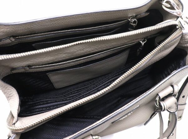 11870664 4 Prada 2WAY Shoulder Bag Soft Calf Leather Argilla Greige