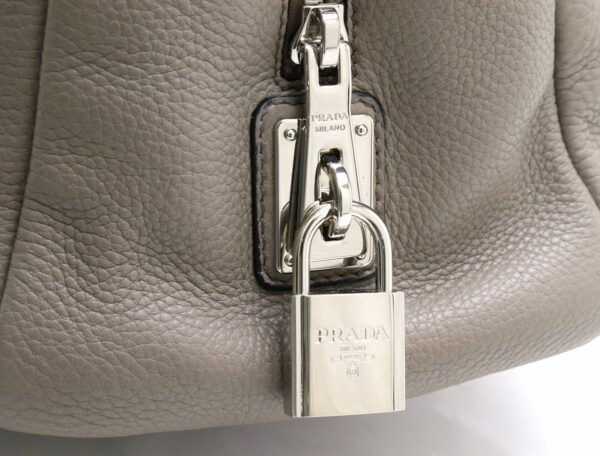 11870664 5 Prada 2WAY Shoulder Bag Soft Calf Leather Argilla Greige