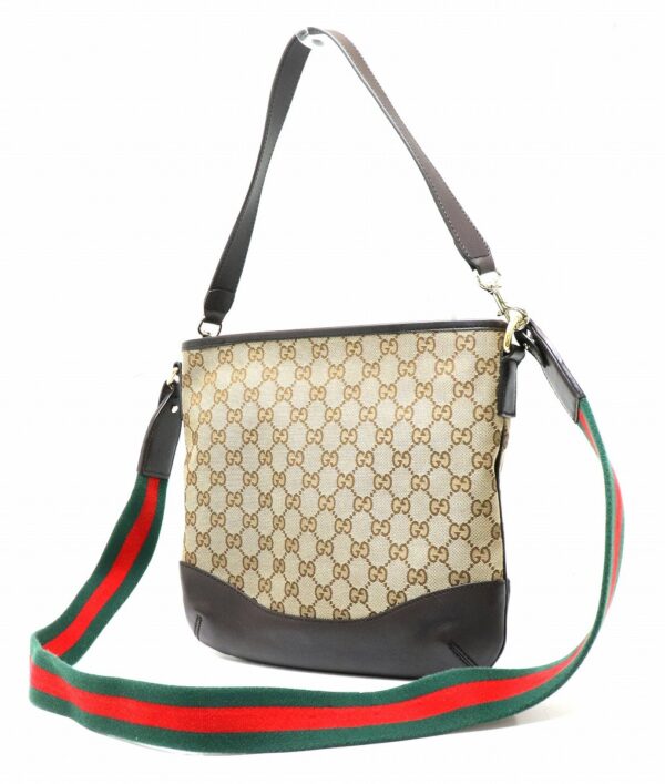 11870799 1 Gucci Sherry Line Shoulder Bag 2way Leather Khaki Beige