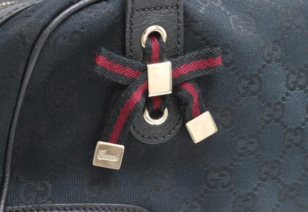 11870800 6 Gucci Princy GG Sherry Line Mini Bag Black Red