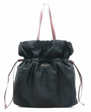 11870916 Prada Tote Bag Leather Brown Black