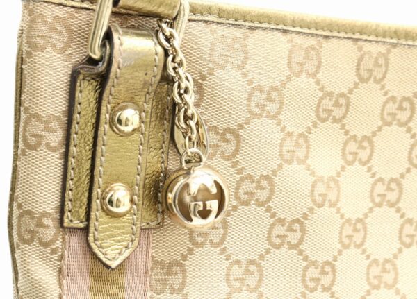 11870922 6 Gucci GG Sherry Line Crossbody Bag Leather Khaki Beige