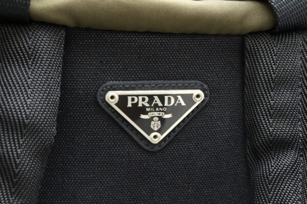 11871124 8 Prada Backpack Rucksack Nylon Leather Black Khaki