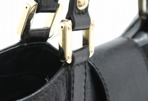 11871168 6 Gucci Guccisima Shoulder Tote Bag Leather Black