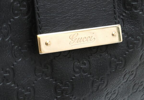 11871168 7 Gucci Guccisima Shoulder Tote Bag Leather Black