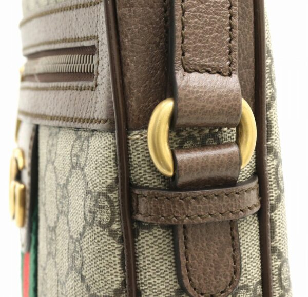 11880092 6 Gucci Ophidia GG Small Messenger Bag Leather Khaki Beige