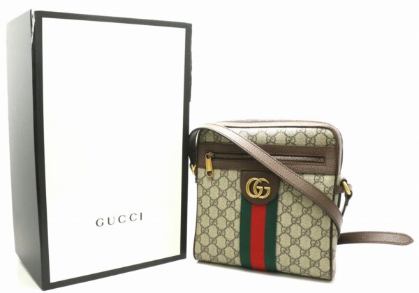 11880092 8 Gucci Ophidia GG Small Messenger Bag Leather Khaki Beige