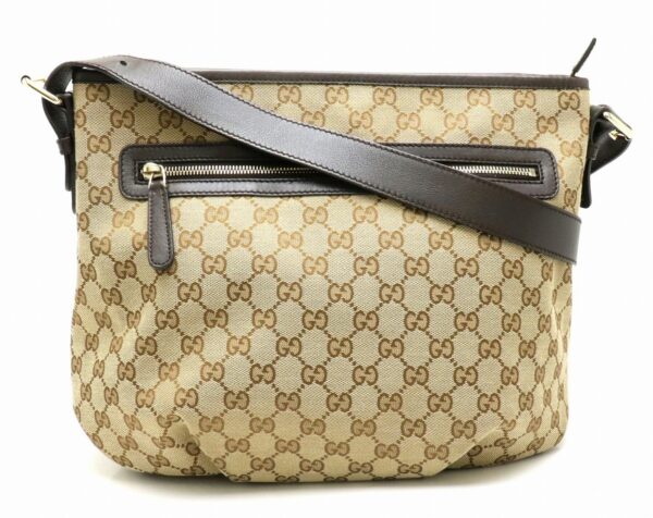 11880983 Gucci GG Shoulder Bag Leather Khaki Beige