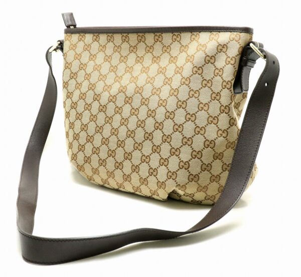 11880983 1 Gucci GG Shoulder Bag Leather Khaki Beige