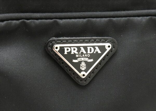 11881625 7 Prada Nylon Shoulder Bag Leather Nero Black