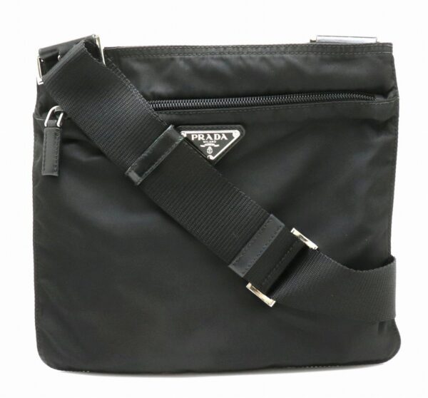 11881630 Prada Nylon Shoulder Bag Tessuto Black