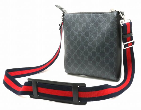 11881752 1 Gucci Courier GG Supreme Messenger Bag Snake Tiger Leather Black