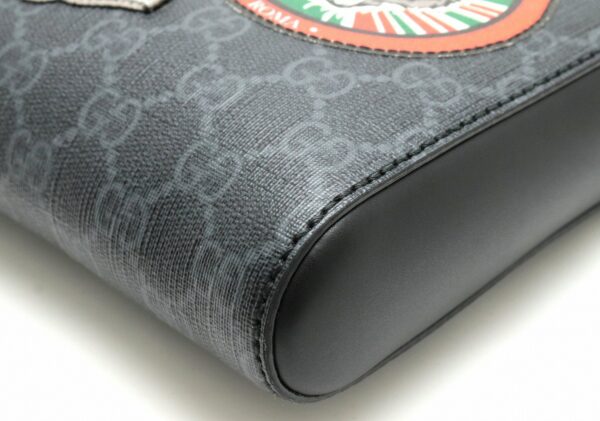 11881752 2 Gucci Courier GG Supreme Messenger Bag Snake Tiger Leather Black