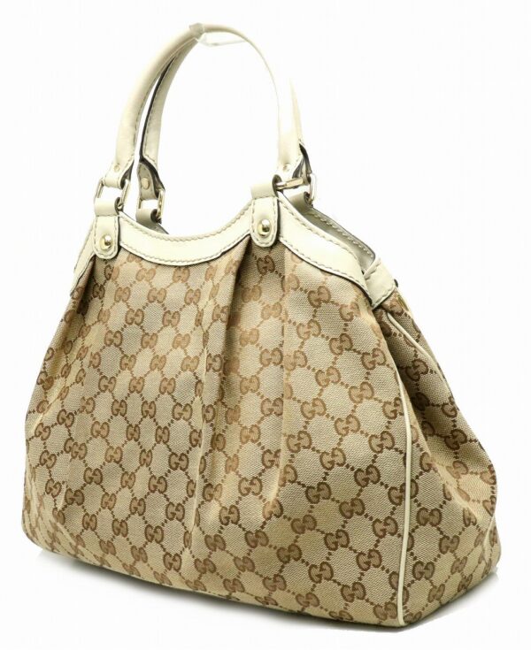 11881764 1 Gucci Sookie GG Handbag Leather Khaki Beige