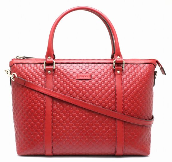 11881772 Gucci Micro Guccisima Tote Bag 2way Leather Red