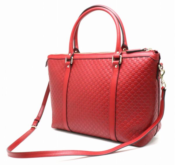 11881772 1 Gucci Micro Guccisima Tote Bag 2way Leather Red