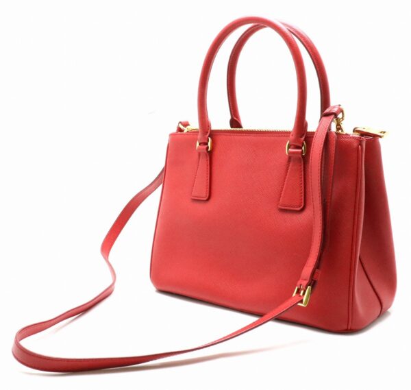 11890492 1 Prada Galleria Medium 2WAY Handbag Saffiano Leather Fuoco Red