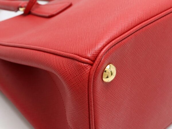 11890492 2 Prada Galleria Medium 2WAY Handbag Saffiano Leather Fuoco Red