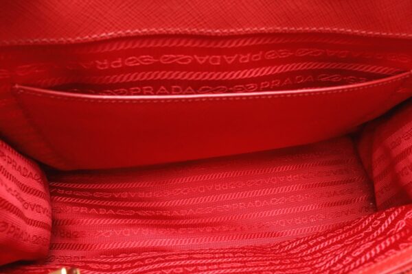 11890492 4 Prada Galleria Medium 2WAY Handbag Saffiano Leather Fuoco Red