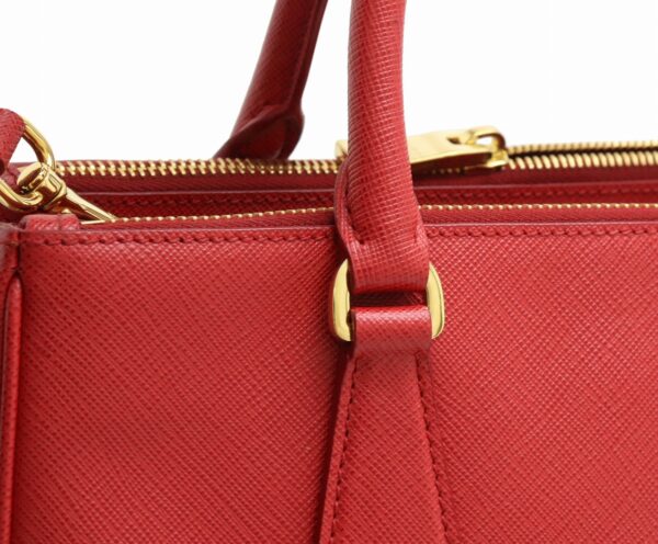 11890492 6 Prada Galleria Medium 2WAY Handbag Saffiano Leather Fuoco Red