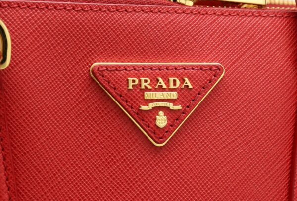 11890492 8 Prada Galleria Medium 2WAY Handbag Saffiano Leather Fuoco Red