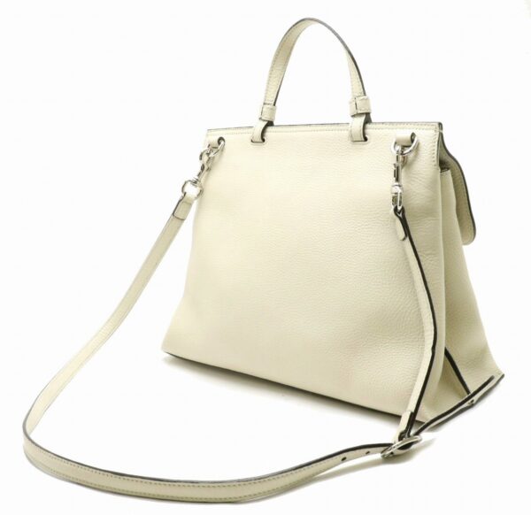 11890570 1 Gucci Bamboo Daily Top Handle Bag 2way Leather Ivory