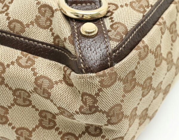 11890777 2 Gucci GG Abbey Tote Bag Leather Khaki Beige Brown