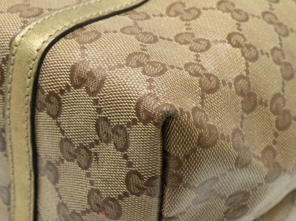 11890793 2 Gucci GG Crystal Tote Bag Shoulder Tote Khaki Beige