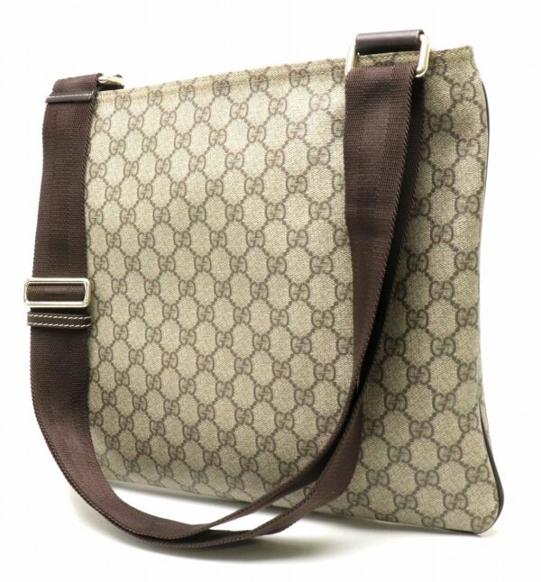 11890846 1 Gucci GG Supreme GG Plus Shoulder Bag Leather Khaki Beige Brown