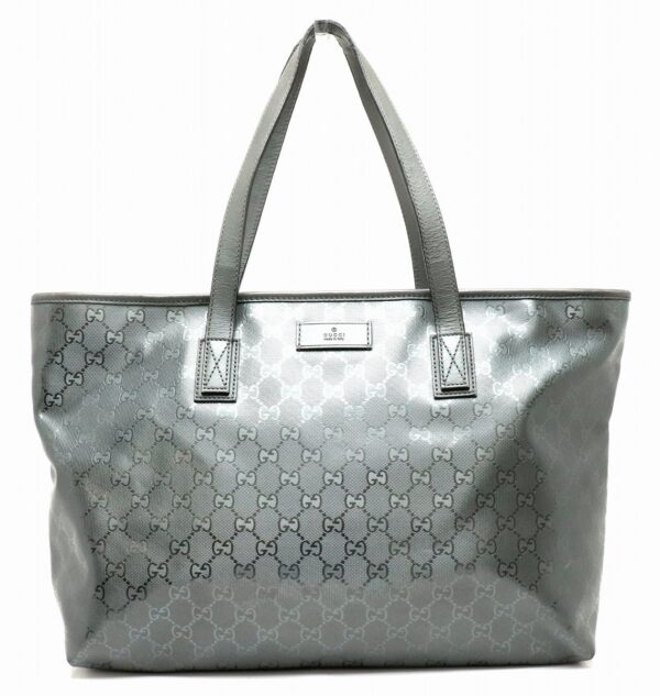 11890969 Gucci GG Implement Tote Bag Leather Gray