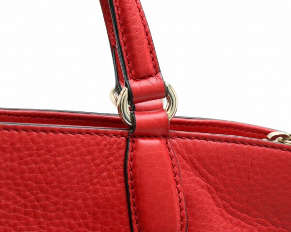 11891307 6 Gucci Soho Interlocking G Tote Bag Fringe Leather Red