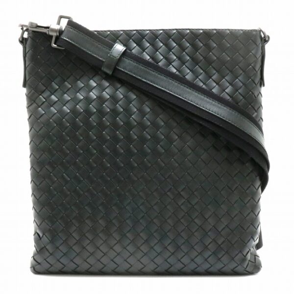 11891642 Bottega Veneta Intrecciato Shoulder Bag Crossbody Black