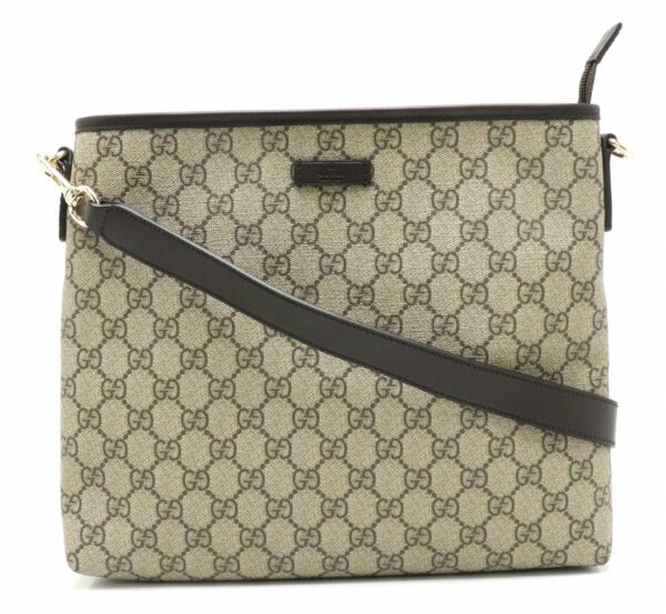 11891674 Gucci GG Supreme Shoulder Bag Khaki Beige Brown