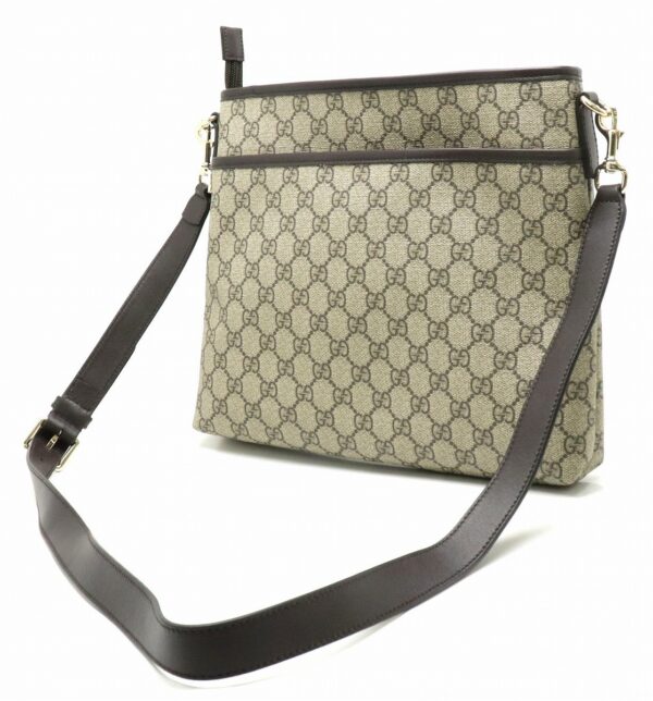 11891674 1 Gucci GG Supreme Shoulder Bag Khaki Beige Brown