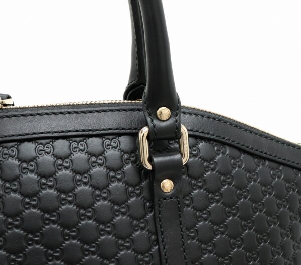 11900959 6 Gucci Micro Guccisima Shoulder Bag Handbag 2WAY Leather Black