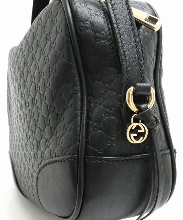 11900967 6 Gucci Micro Guccisima Shoulder Bag Leather Black Beige