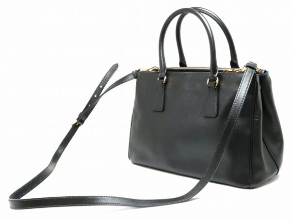 11900997 1 Prada Saffiano Lux 2WAY Handbag Leather Nero Black