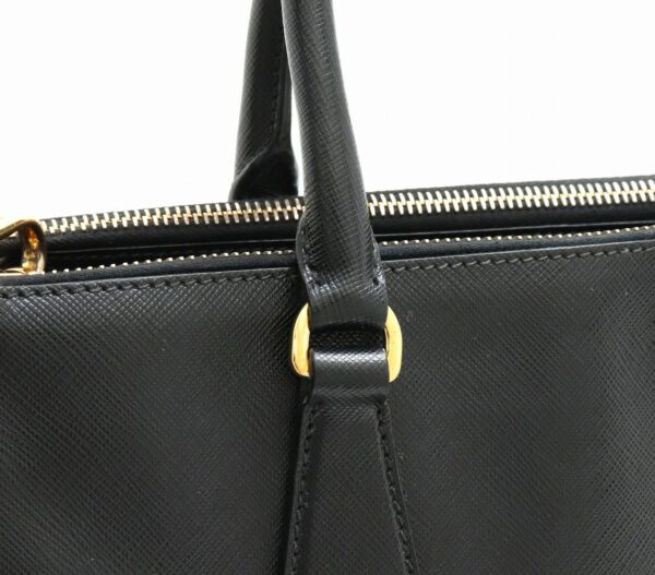 11900997 6 Prada Saffiano Lux 2WAY Handbag Leather Nero Black