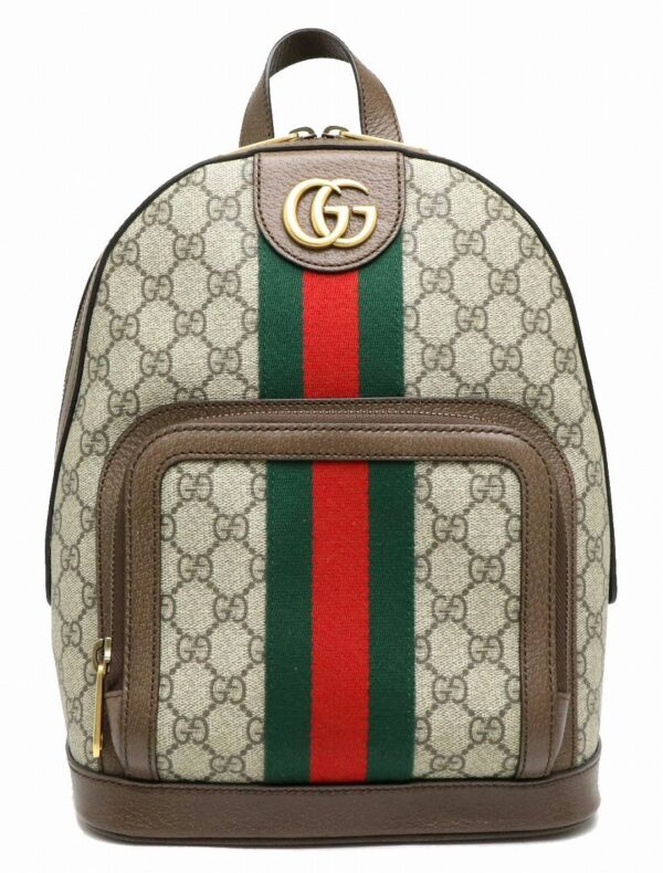 11901008 Gucci Ophidia GG Supreme Backpack Rucksack Khaki Beige Brown