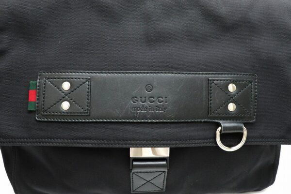 11901009 8 Gucci Shoulder Messenger Bag Nylon Leather Black