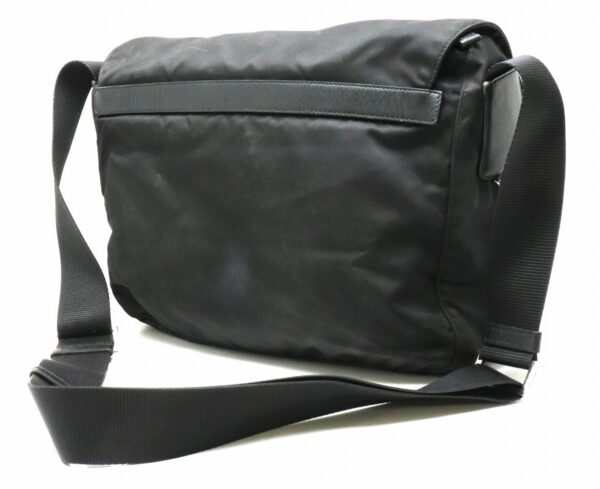 11901078 1 Prada Messenger Bag Crossbody Nylon Leather Nero Black